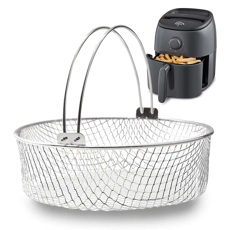 Air Fryer Basket,stainless Steel for Air Fryer, 8 Inch Basket