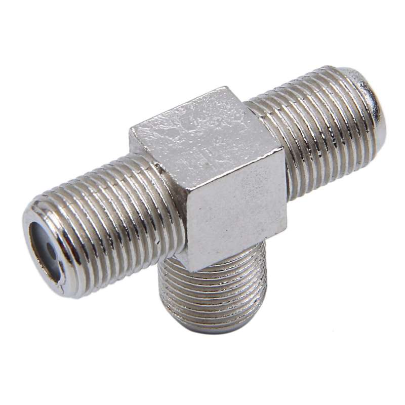 4-way F-type Coax Cable Splitter Combiner Female to 4 Female,silver