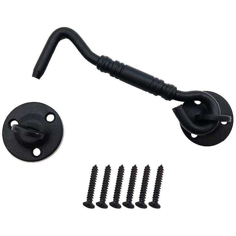 4 Inch Stainless Steel Door Hook & Eye Latch with Mounting Screws