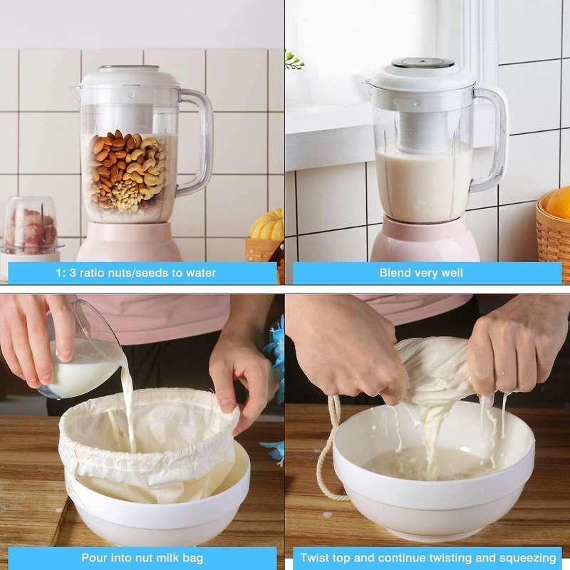 2-piece Cheese Cloth, Fine Mesh Cord Cheesecloth Bag, Cheese Cloth