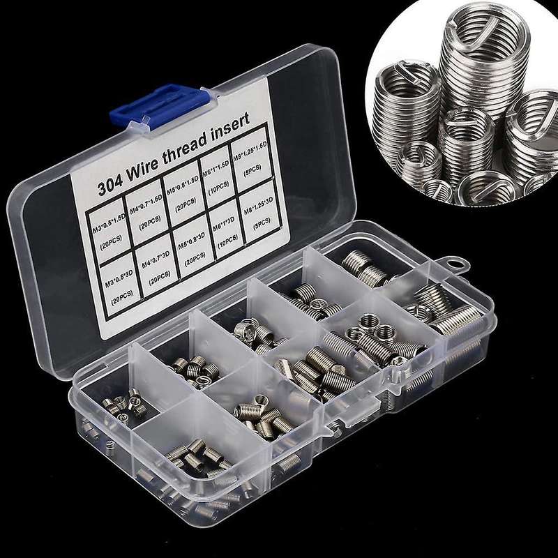 150pcs M3 M4 M5 M6 M8 Stainless Steel Heli Coil Thread Repair Insert