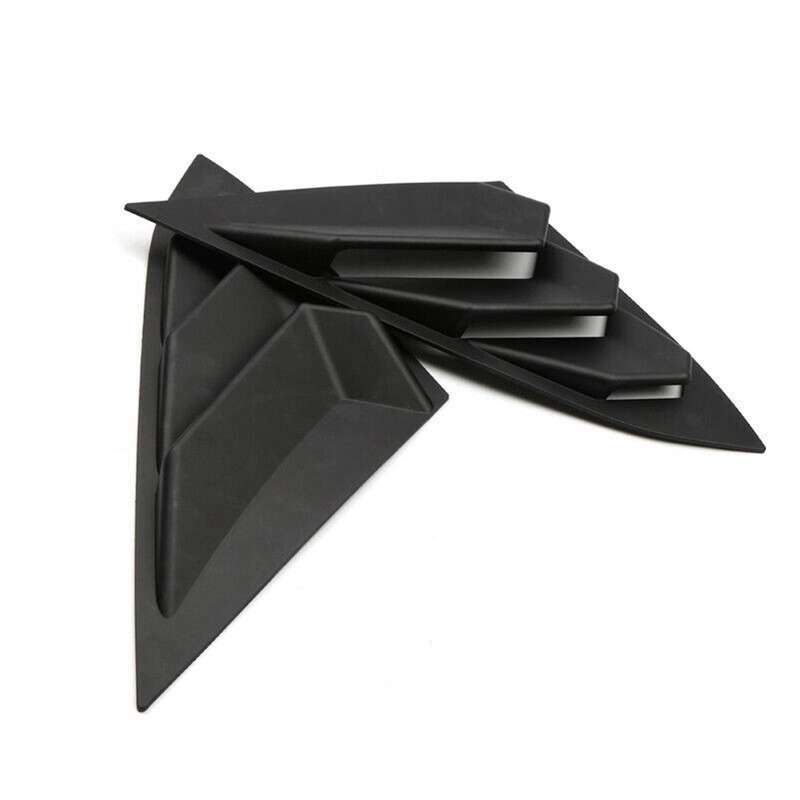 For Honda Civic 2016-2019 Matt Black Rear Window Louvers Cover Trim