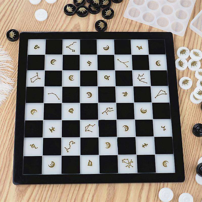 Diy Chess and Checkers Silicone Making Mold 113x113mm