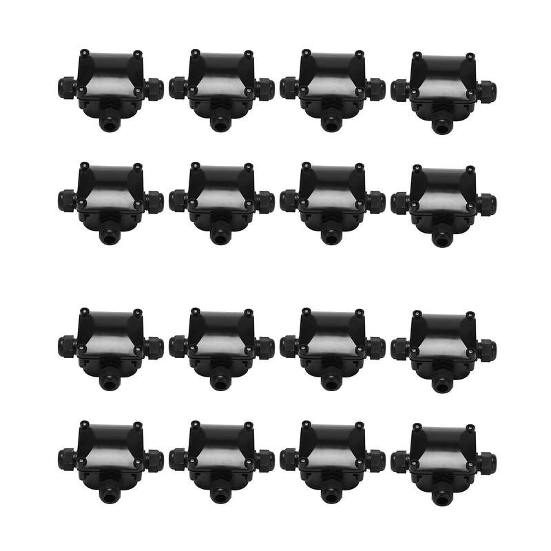 Waterproof Ip68 Junction Box 3 Way Cable for 5.5mm-10.2mm (pack Of 8)