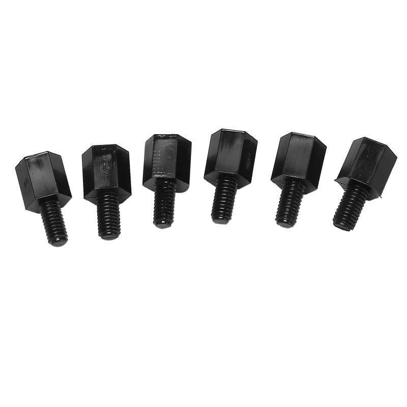 100x Motherboard Hex Standoff Threaded Spacer M3 Thread 6+6mm Black