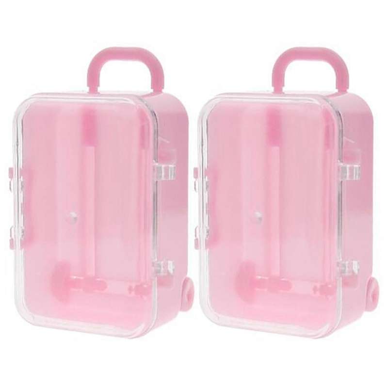 Pink Mini Roller Travel Suitcase Personality Wedding Candy Box