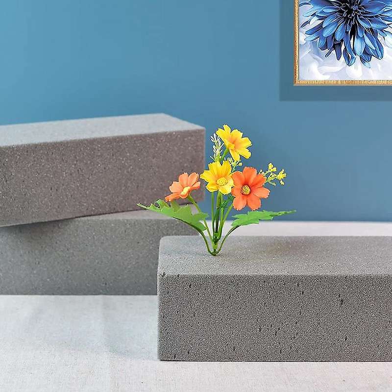 4pcs Dry Floral Foam for Artificial Flowers Wet Floral Foam Grey