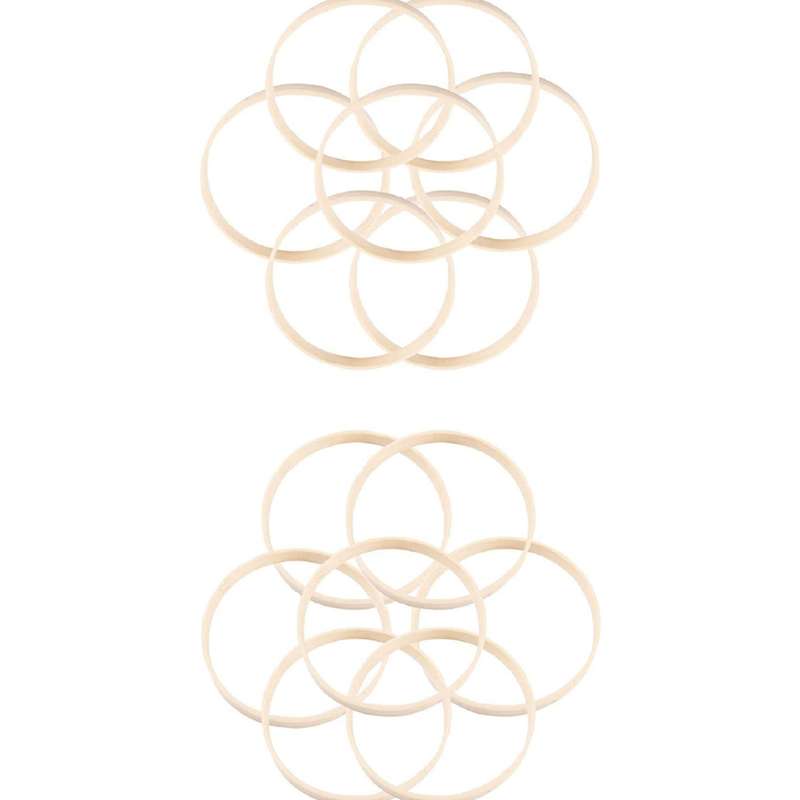 10pcs Wooden Bamboo Dreamcatcher Hoops Round Hoops Macrame Rings