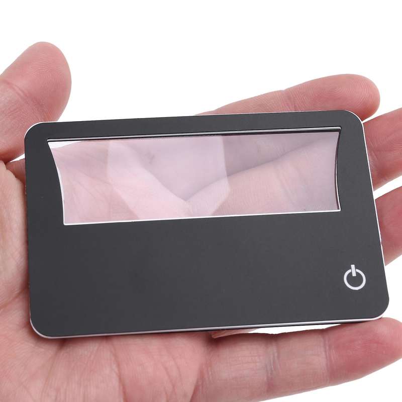 Credit Card Size Lighted 3x Magnifier Bundle Includes 2 Magnifiers