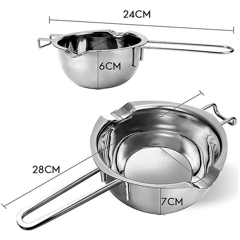 Double Boiler Melting Pot with Silicone Spatula(400ml and 600 Ml)