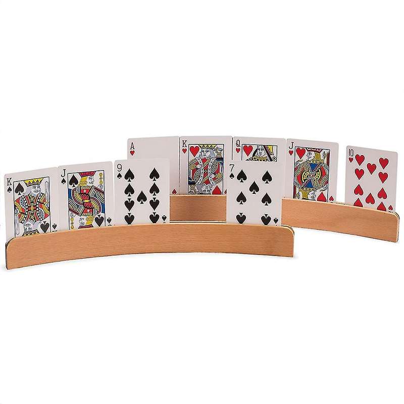 Panorama Wooden Playing Card Holders - Set Of 4