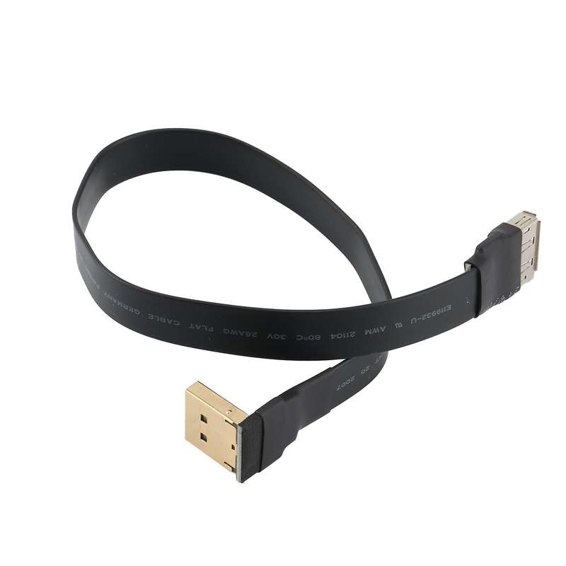 Displayport Ribbon Male-female Flat Emi Shielding Fpc Cable, 30cm