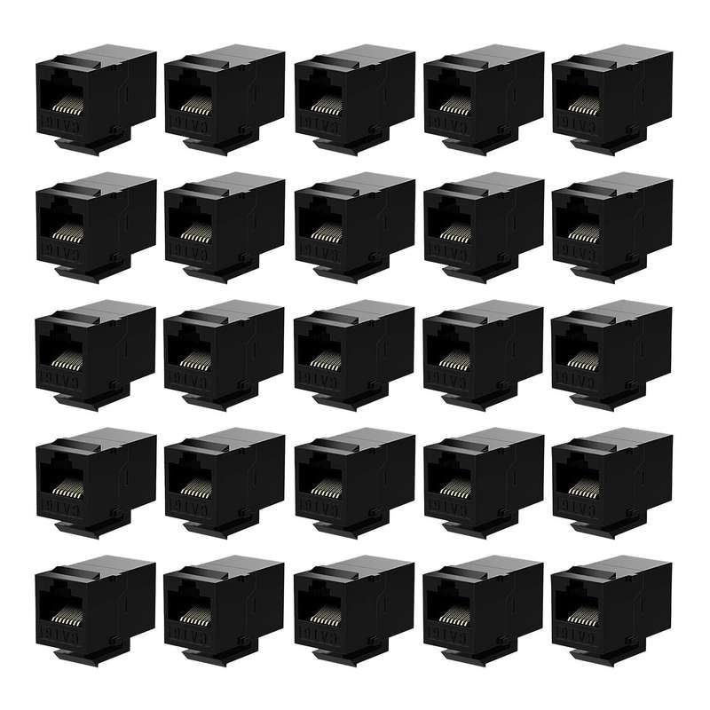 25 Pcs Rj45 Coupler Cat6 Coupler Female to Female Insert Coupler