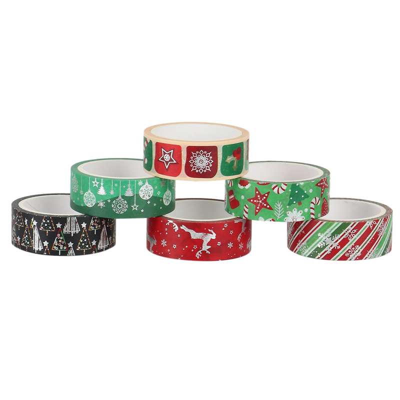 12 Rolls Christmas Holiday Washi Tape Diy for Gift Wrapping Art