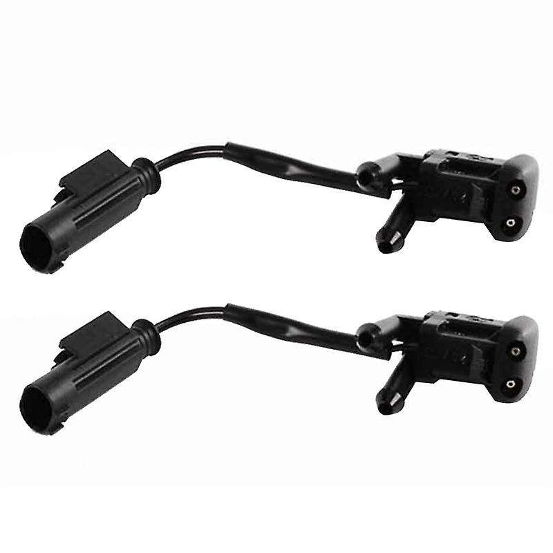 1 Pair Windshield Washer Nozzle Heated Dual Inlet Squirter Jet