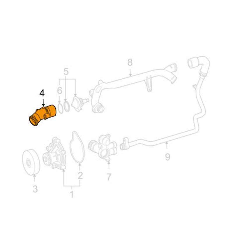 Engine Coolant Thermostat Housing for Mercedes-benz S204 W203 W204