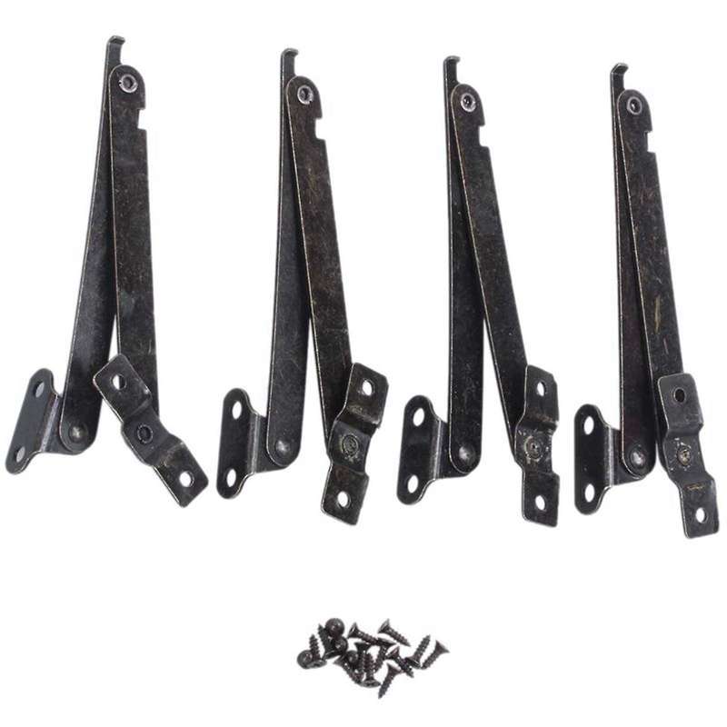 Furniture Box 10cm Long Rotatable Folding Lid Support Hinge 4pcs