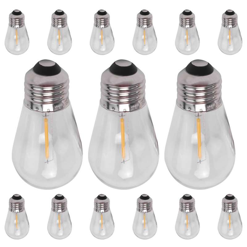 15 Pack 3v Led S14 Replacement Light Bulbs Shatterproof Outdoor
