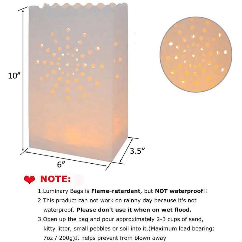 Flame Resistant Candle Bags, for Wedding, Party, Halloween, Christmas