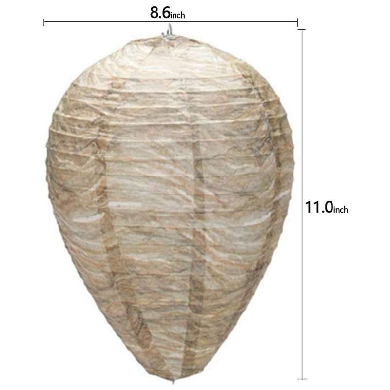 4pcs Decoy Hanging Fake Wasp Nest Paper Wasp Nest for Garden