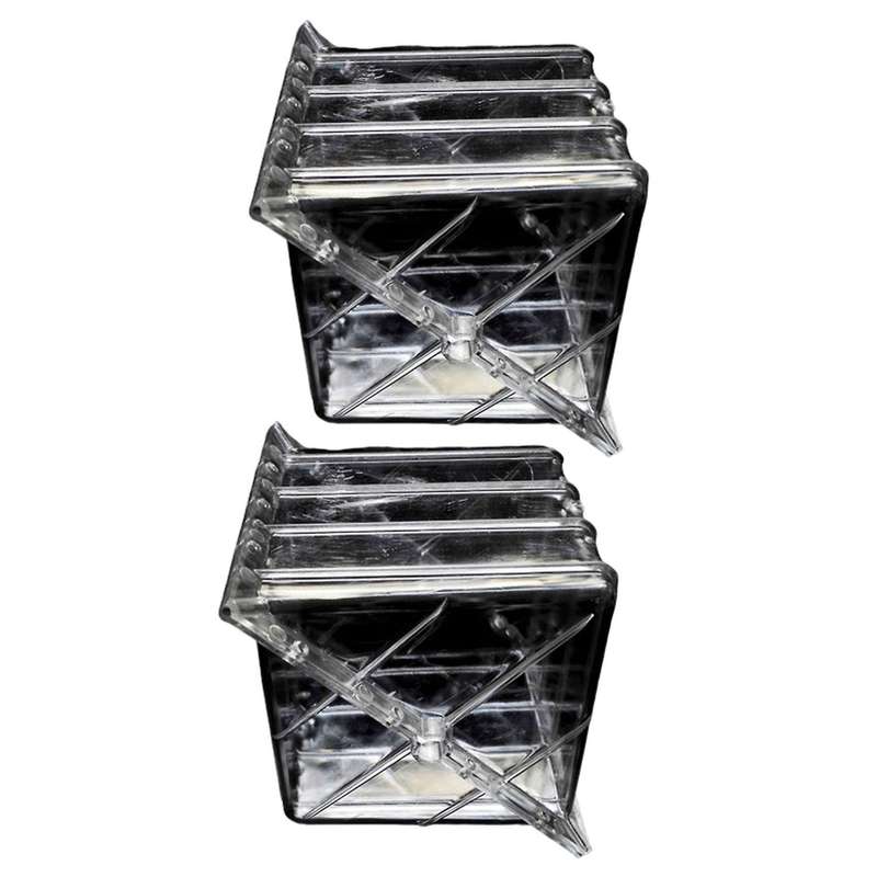 2x Big Size Plastic Clear Heart Square Watermelon Fruit Growth Mould