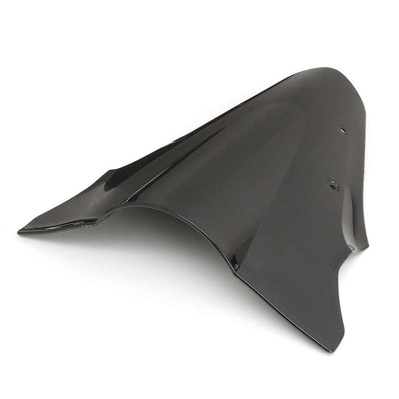 Black Motorcycle Windshield for 12-16 Kawasaki Ninja 650 Er6f Ex650f