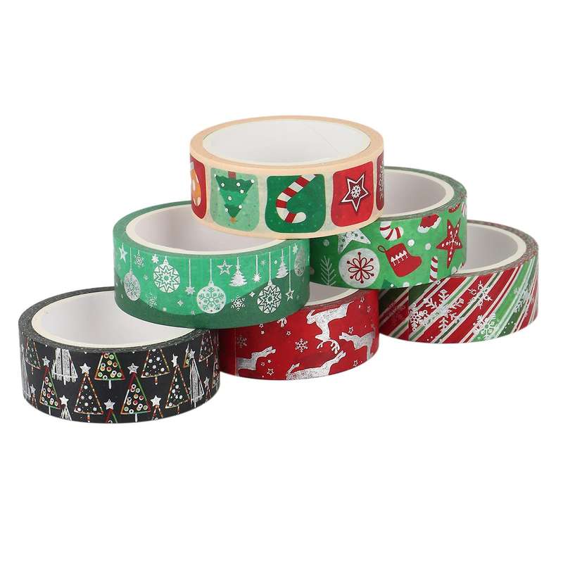 12 Rolls Christmas Holiday Washi Tape Diy for Gift Wrapping Art