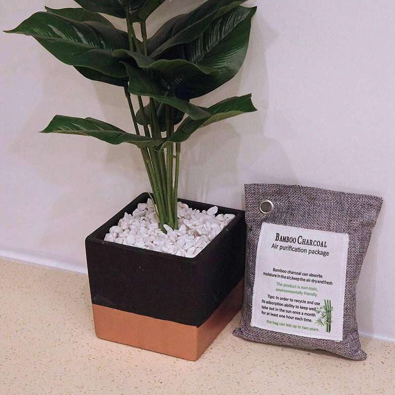 Activated Bamboo Charcoal Bag Odor Remover 200gx4, Air Purifying Bags