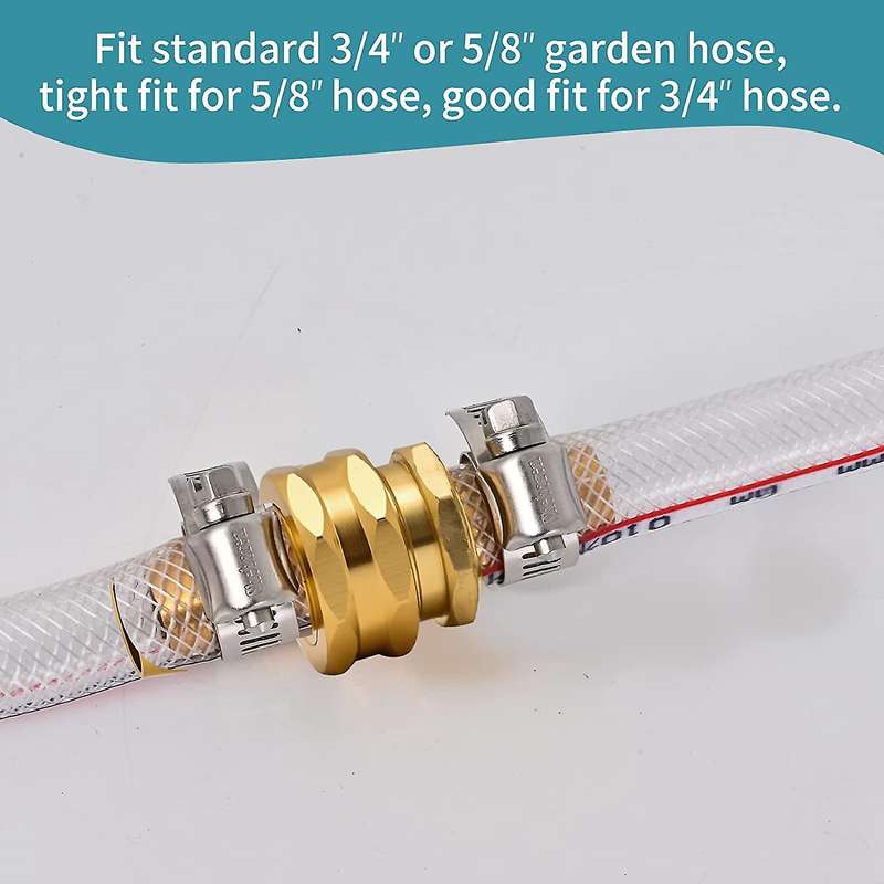 Aluminium Water Hose Repair Kit Hose Connectors with Clamps for Hose