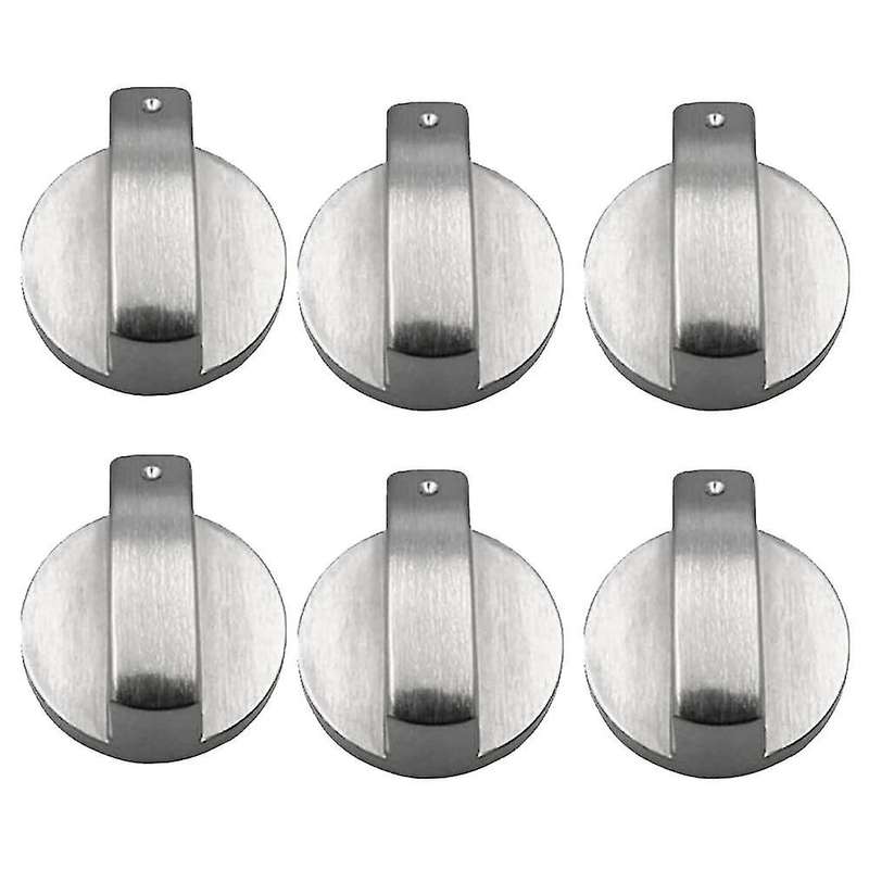 6pcs 6mm Gas Stove Knobs Replacement Knobs for Kitchen Gas Oven Knobs