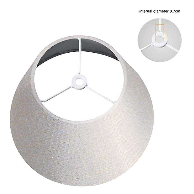 Linen Fabric White Lamp Shade 5x9x7 Inch(white with Gold Threads)