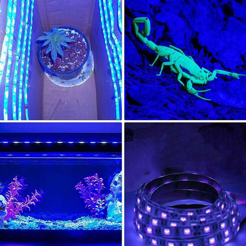 20w Led Uv Light Strip Flexible Purple 16.5ft Blacklight 5m 300leds