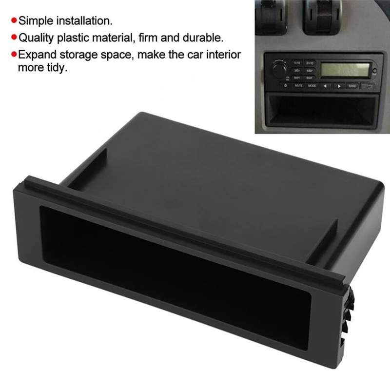 Universal Car Double 1 Din Dash Cup Holder Storage Box for Radio