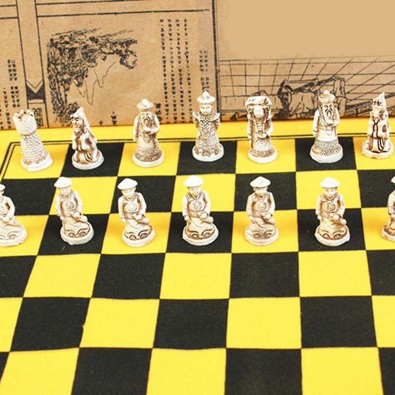 New Antique Chess Small Leather Chess Board Qing Bing Lifelike Chess