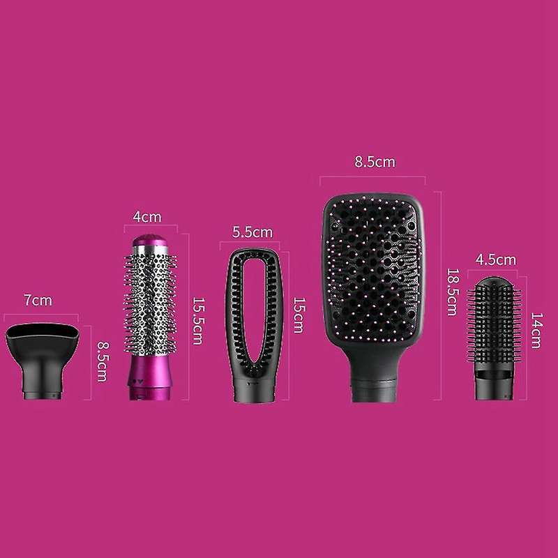 5 In 1 Hair Curler Rotating Hair Dryer Curling Brush Styling Eu Plug