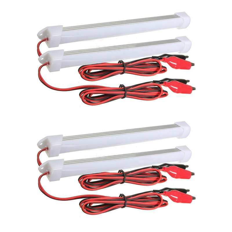4x 12v Car Led Smd Interior Light Bar Tube Strip Lamp Cold White