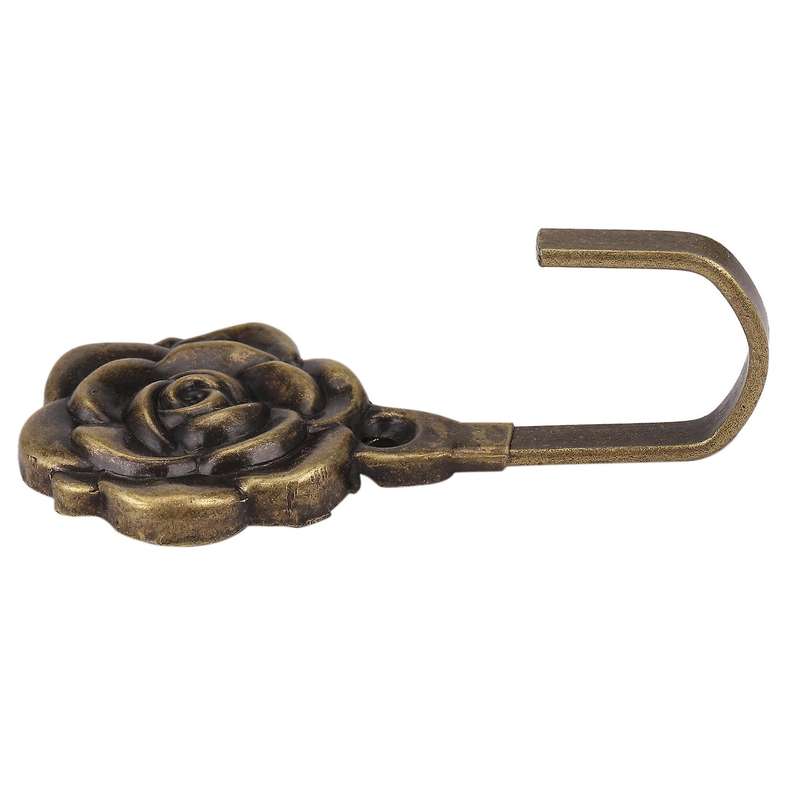 2pcs Metal Rose Flower Curtain Tie Back Tieback Holders Wall Decor