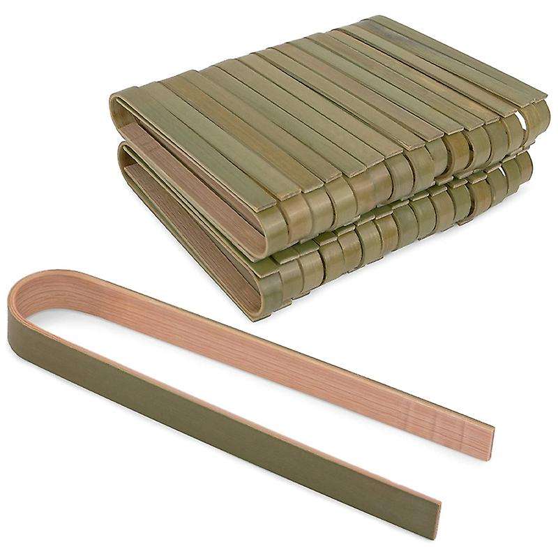 Wooden Tongs for Cooking 40pcs Mini Toaster Tongs, Mini Bamboo Tongs