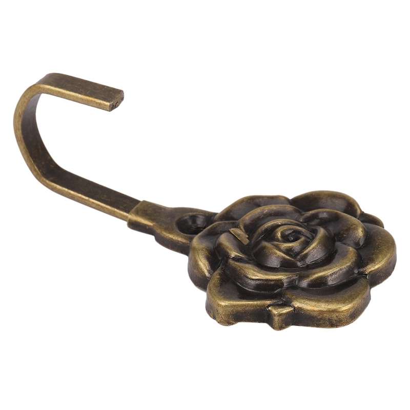 2pcs Metal Rose Flower Curtain Tie Back Tieback Holders Wall Decor