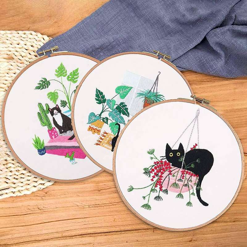 Hand Embroidery Kit for Beginners, 30 Pack Cross Stitch Kits