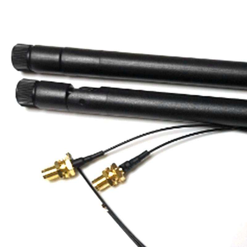 2x 6dbi M.2 Ipex Mhf4 U.fl Cable to Rp-sma Wifi Antenna Signal Cable
