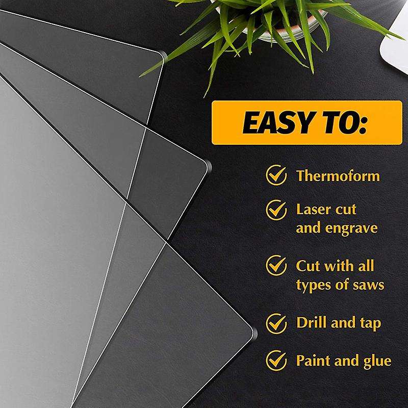 Acrylic Sheet Clear Cast for Led Light Base Table Signs Diy Display