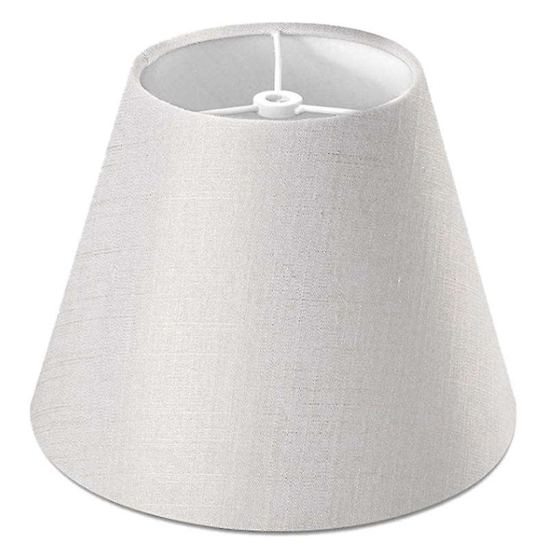 Linen Fabric White Lamp Shade 5x9x7 Inch(white with Gold Threads)
