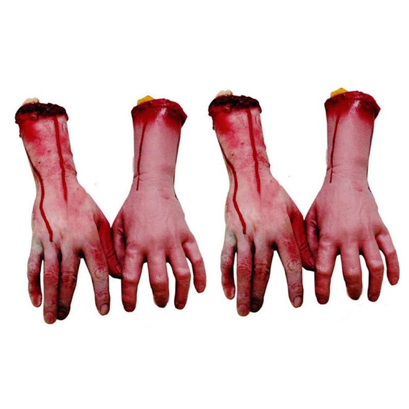 Bloody Horror Halloween Prop Fake Severed Life Size Arm Hand 22-23cm
