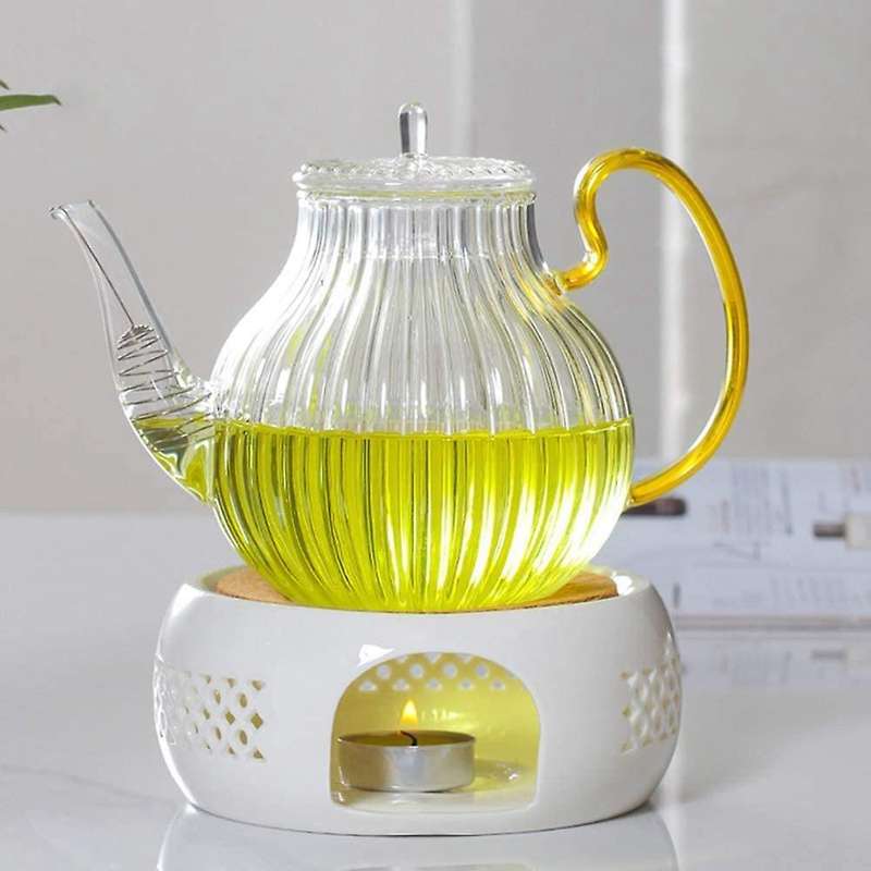 Ceramic Teapot Warmer, Teapot Warmer with Cork Cushion