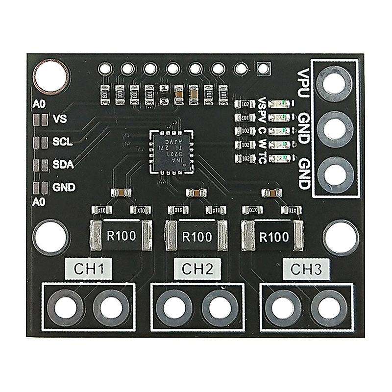 I2c Smbus Ina3221 Triple-channel Shunt Current Sensor Board Module