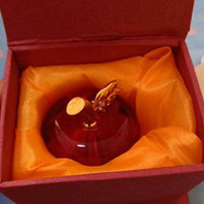 Christmas Crystal Apple Glass Crafts Home Decoration Car Ornaments