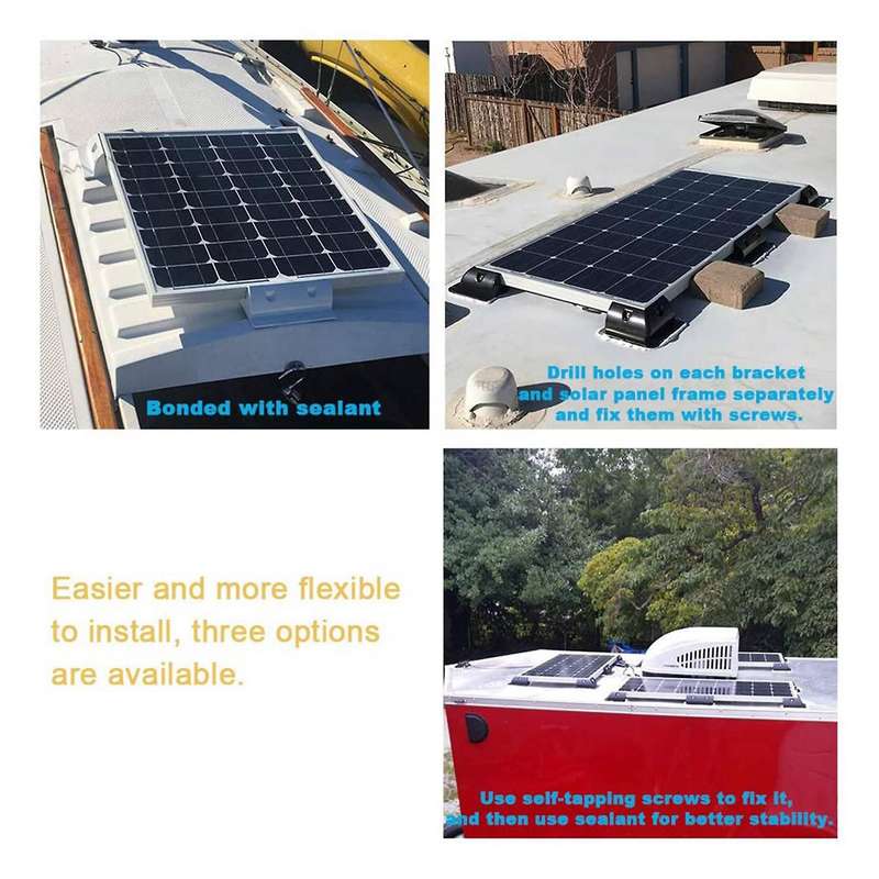 4pcs Rv Solar Panel Mounting Brackets for Rv Boat Caravans