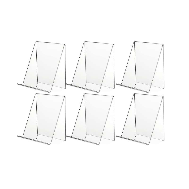 6 Pack Clear Acrylic Display Stand for Pictures,jewelry,watch Display