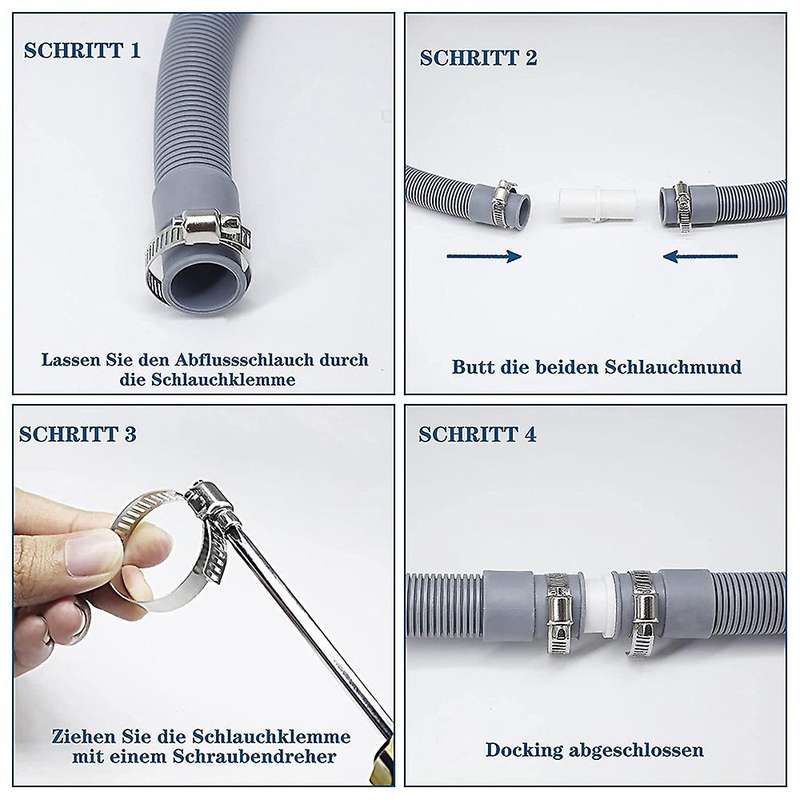 Drain Hose Extension for Washing Machines,2m Drain Hose Universal
